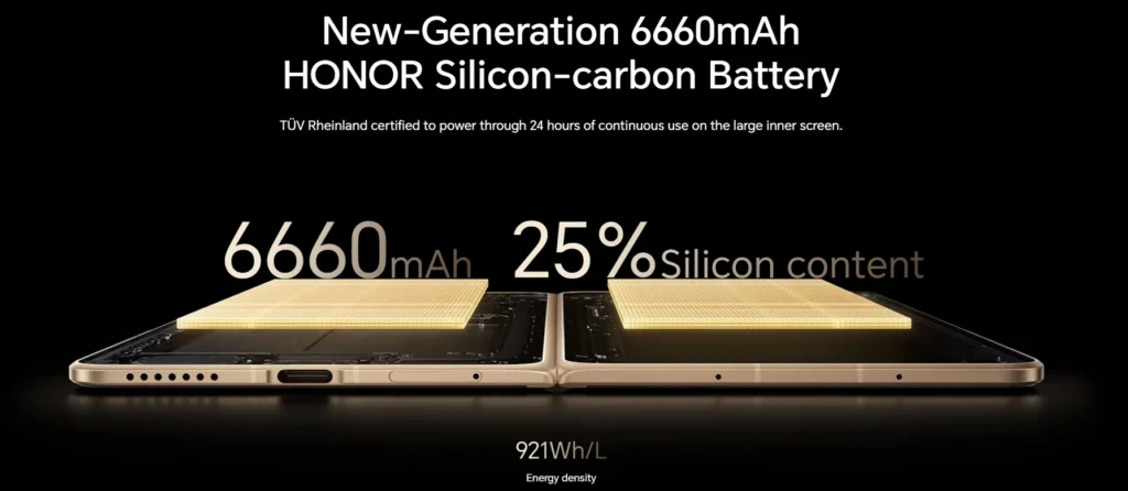 Honor Magic V6 battery