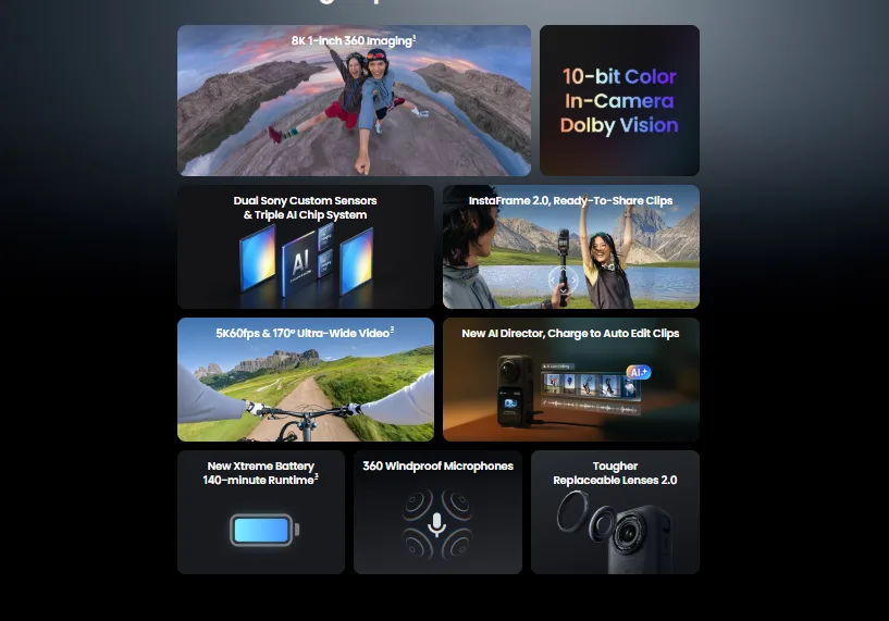insta360 x6 features