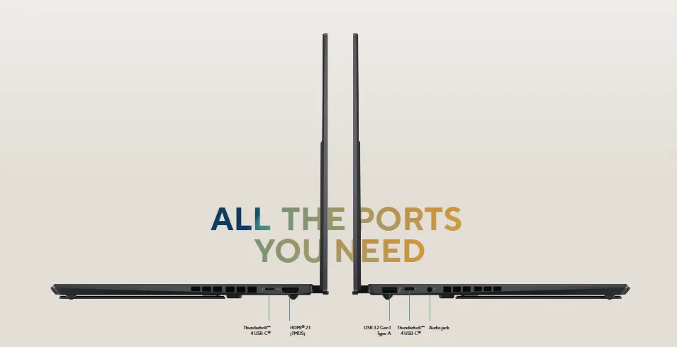 ASUS Zenbook DUO ports
